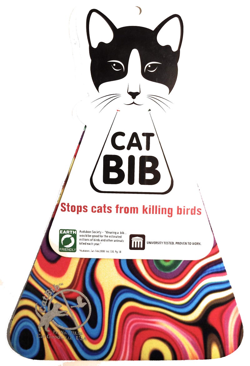 CatBib Bird Saving Cat Collar, Prevent Cats from Catching & Killing Birds, Anti Hunting Colorful Bib to Save Birds & Other Wildlife (Small, Rainbow) - Image 1